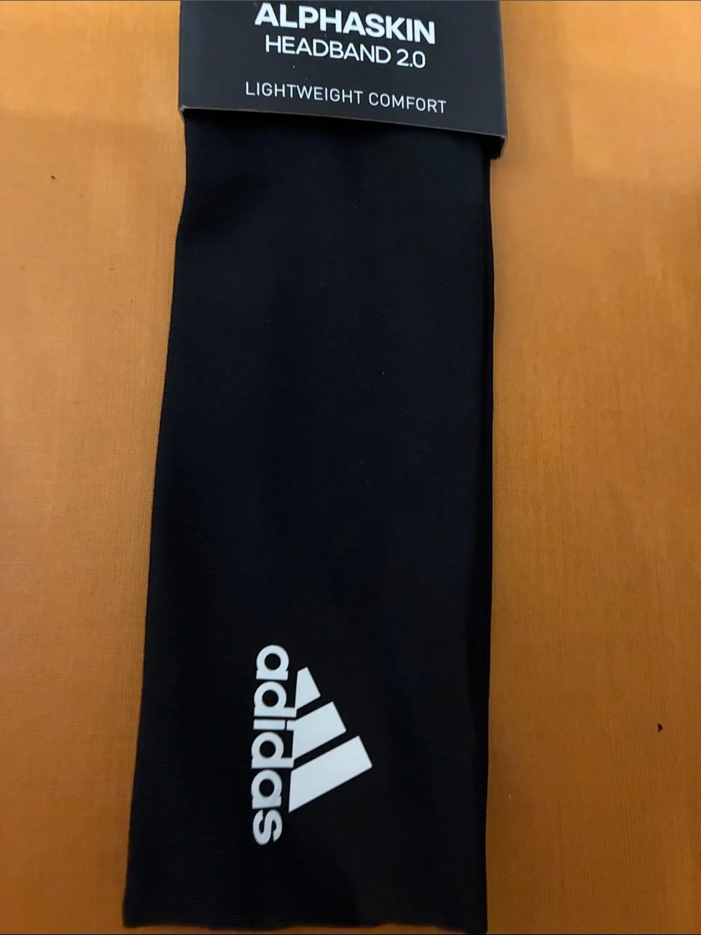 adidas Black Headband with White Logo